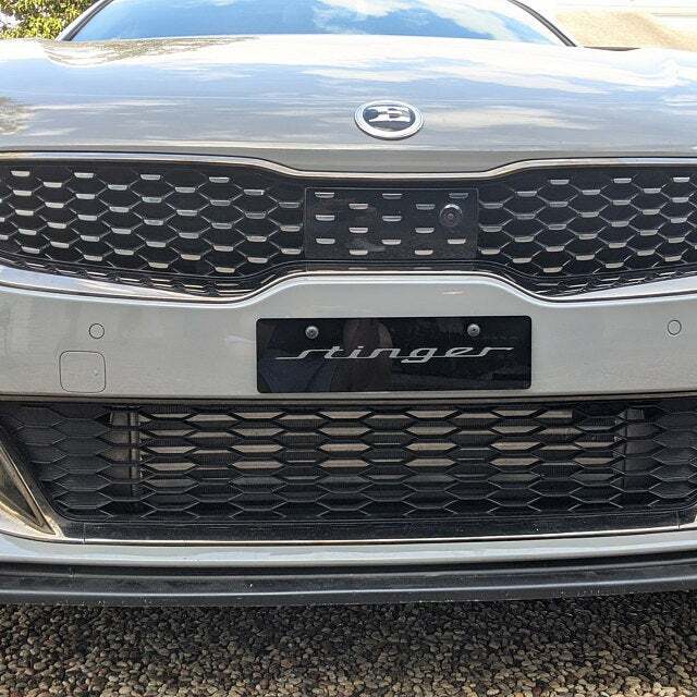 Laser Cut License Plate Delete for KIA Stinger with Engraved Text