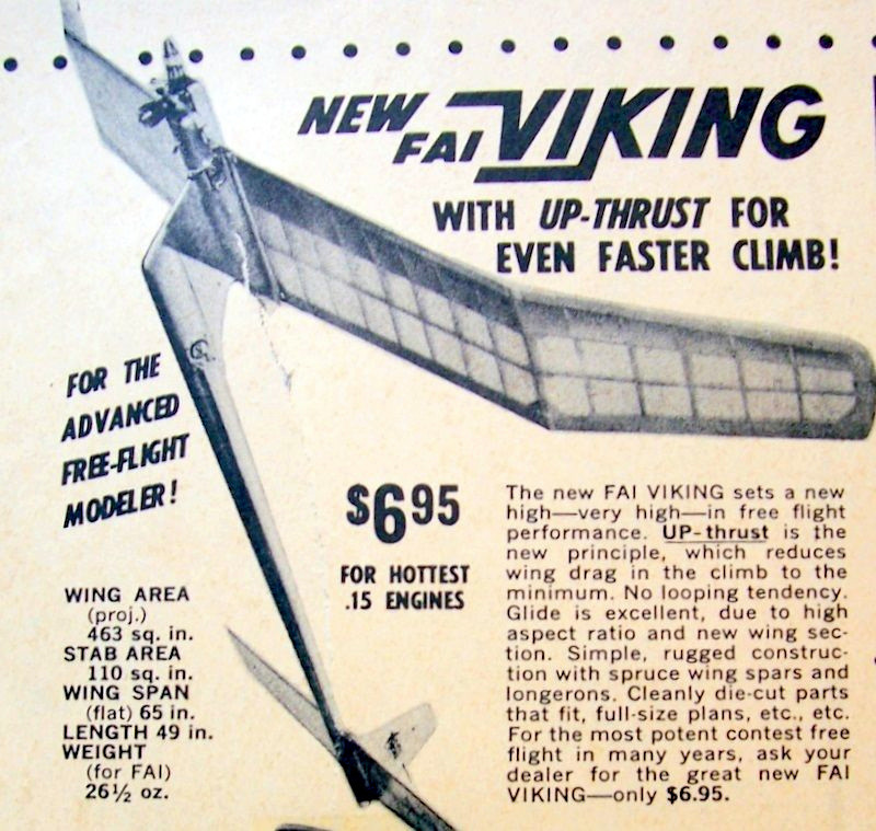 Carl Goldberg's VIKING .15 PLAN + CONSTRUCTION ARTICLE 65" FF Model Airplane