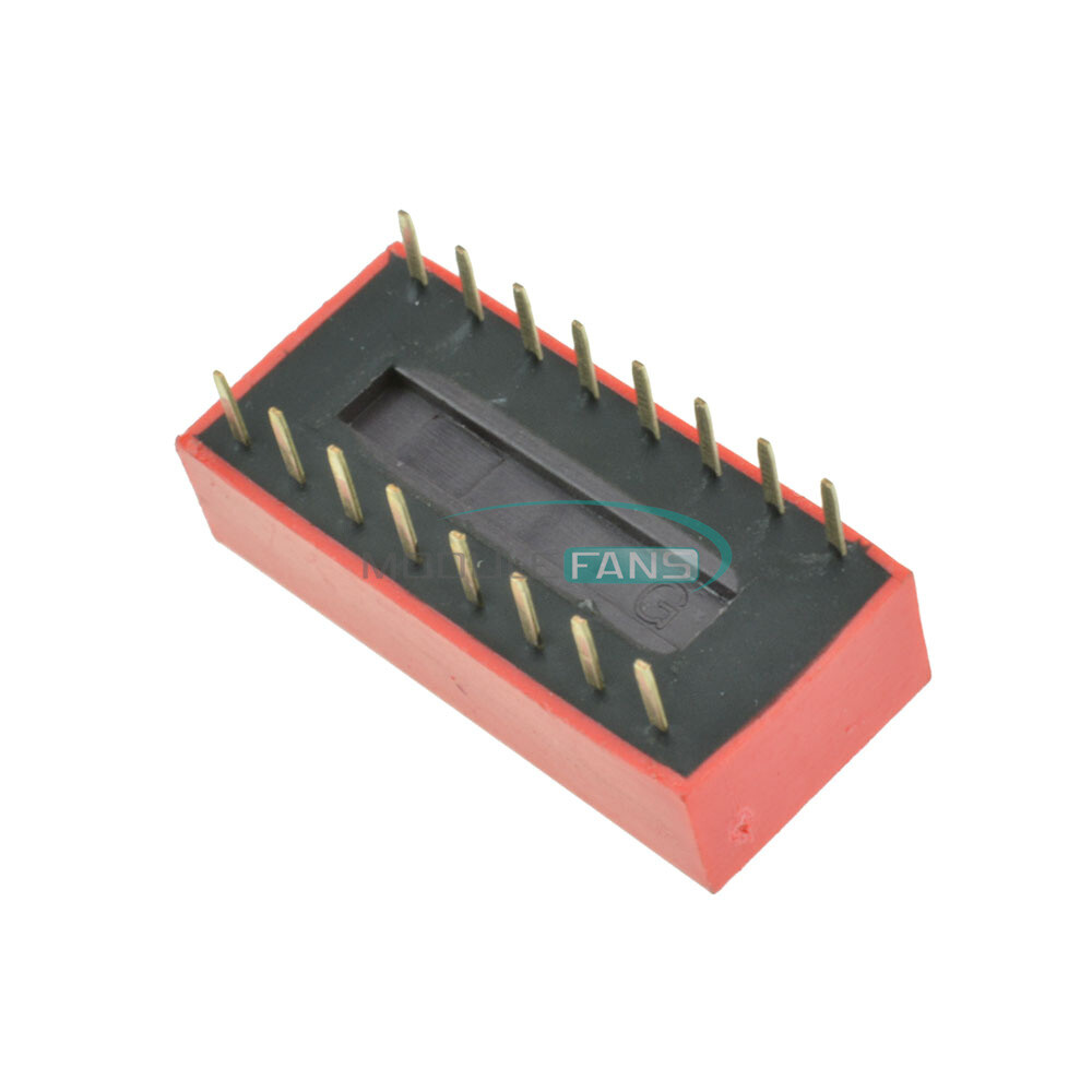 50PCS Slide Type Switch Module 2.54mm 8-Bit 8 Position Way DIP Pitch Red