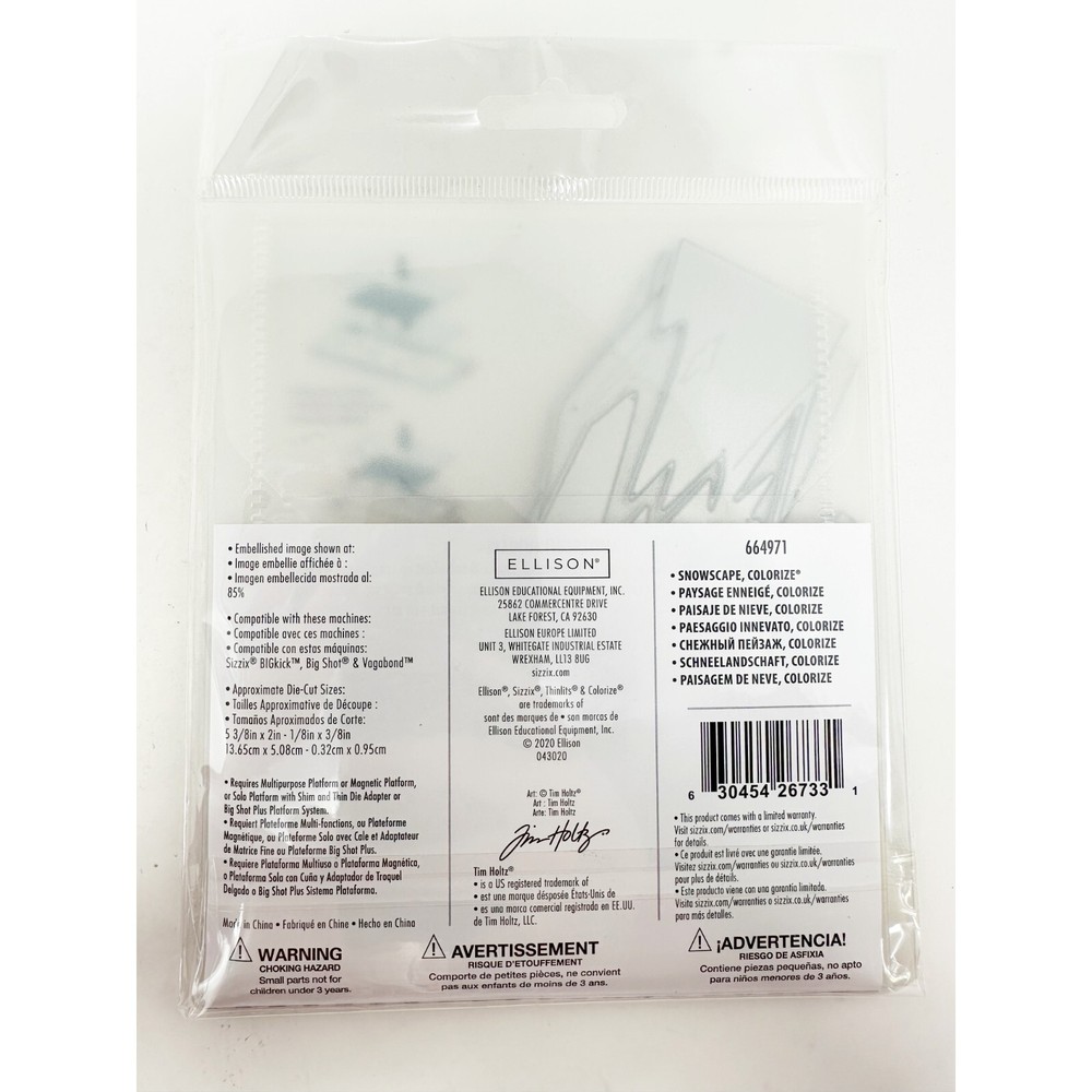 Sizzix Tim Holtz Christmas Thinlits Bundle Snowscape Holly Berries NEW