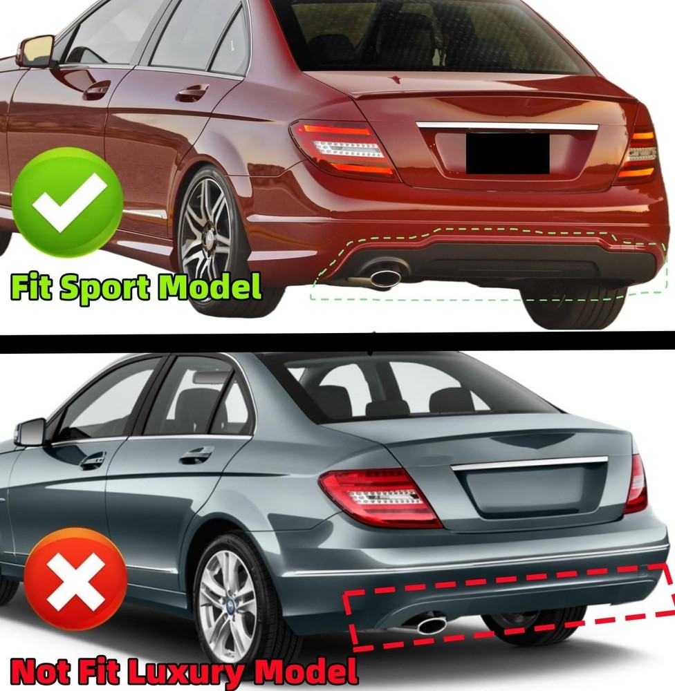 Rear Diffuser for C-Class Sport 2012-2014 C204