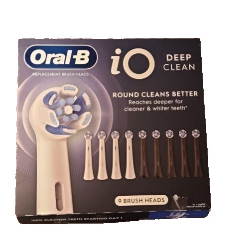 Oral-B iO Deep Clean Replacement Toothbrush Head, 9-count