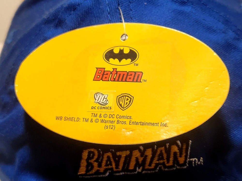 DC Comics Batman Ball Cap Youth/Teens Hat Adjustable Hook/Loop OSFM 100% Cotton