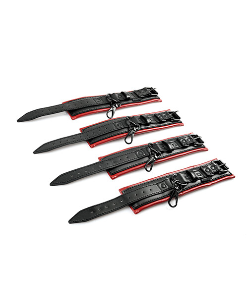 Saffron Spreader Bar & Cuff Set Red/black