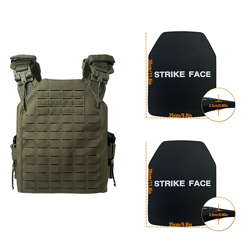Nylon Basic Quick Release Heavy Tactical  vest  with  2pcs NIJ IV Ceramic plates