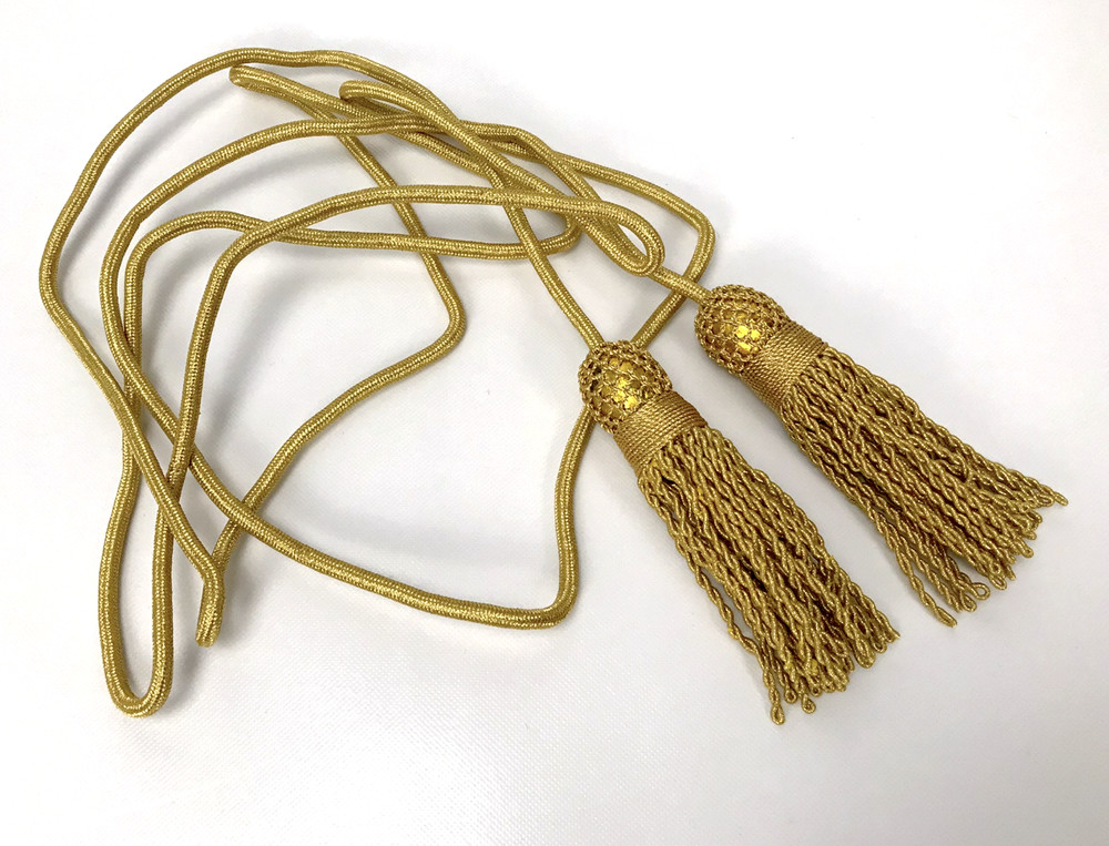 Gold Metallic Bugle, Flag, or Bagpipe Cord