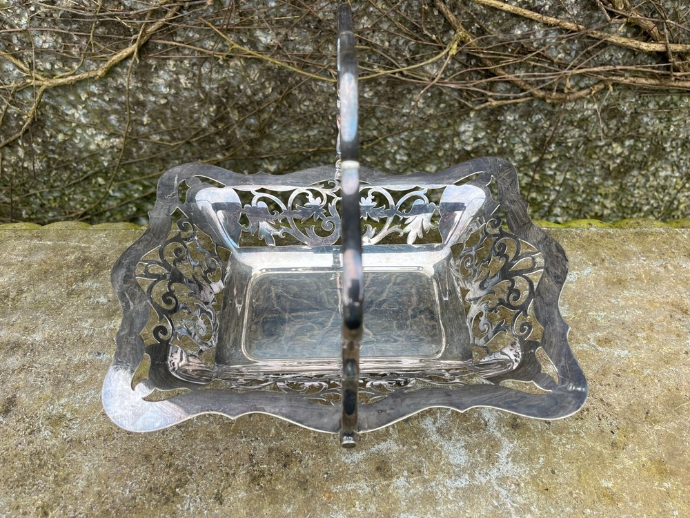 Antique Silver Plated Fruit Bowl. Claw Feet.