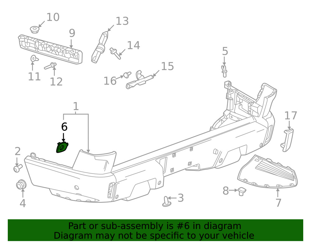 Genuine GM Parking Aid Sensor Bracket 87829105