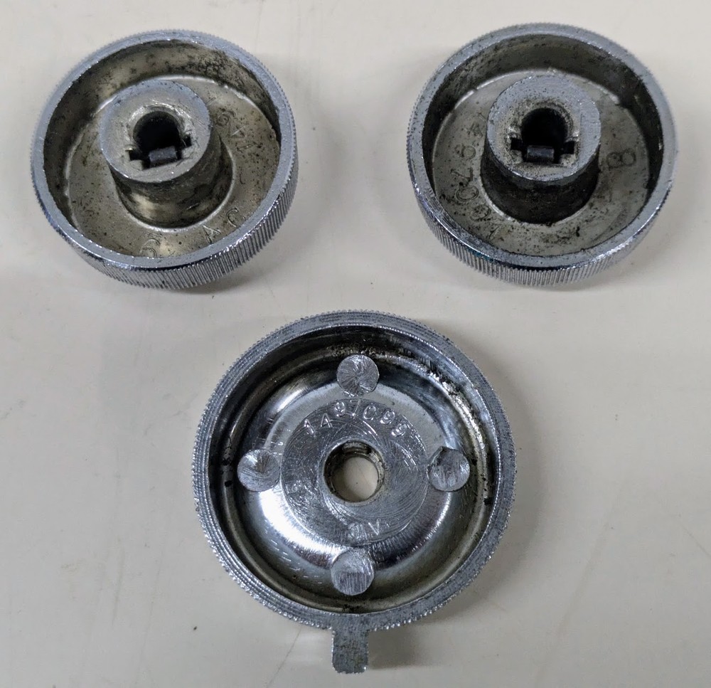 1971 Cadillac Deville Radio Dash Knobs OEM 3 pcs 1497001 1497099