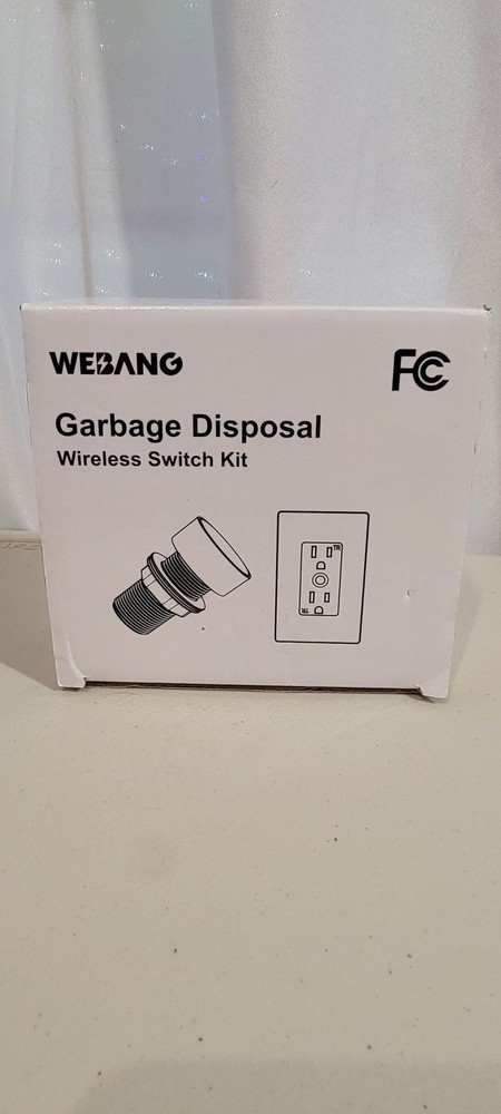 WEBANG Garbage Disposal Wireless Switch Kit Mounting Brackets Black Hardware