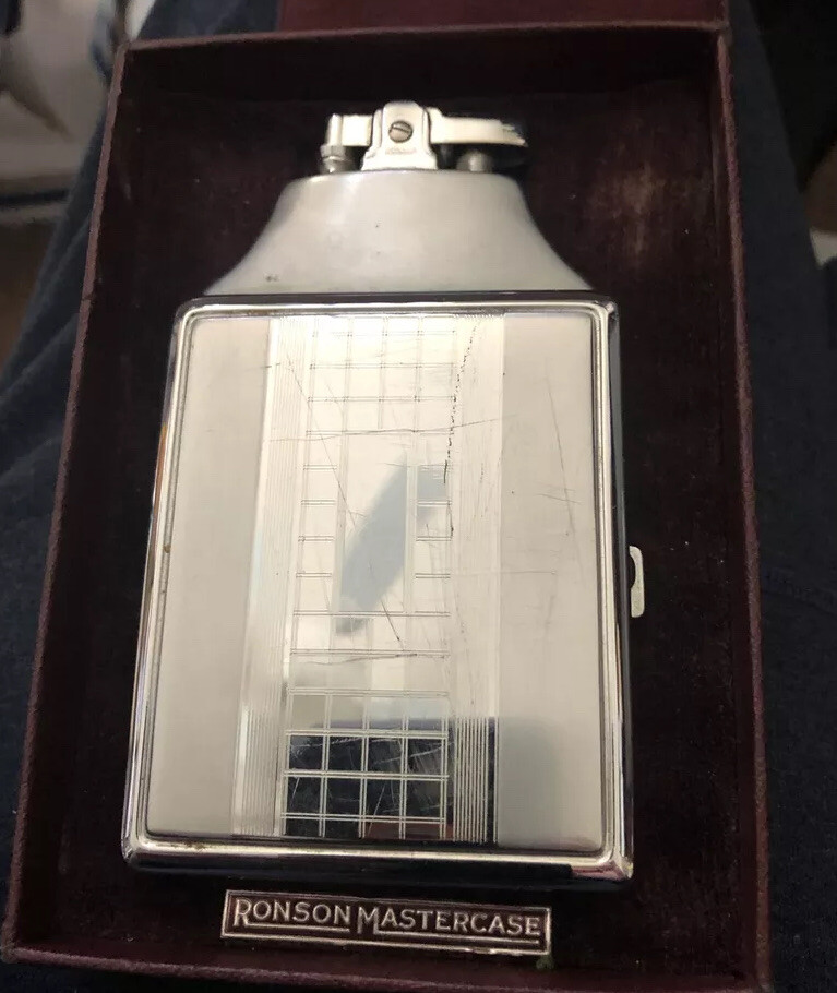 Vintage Ronson Master Case Combination Cigarette Case & Lighter
