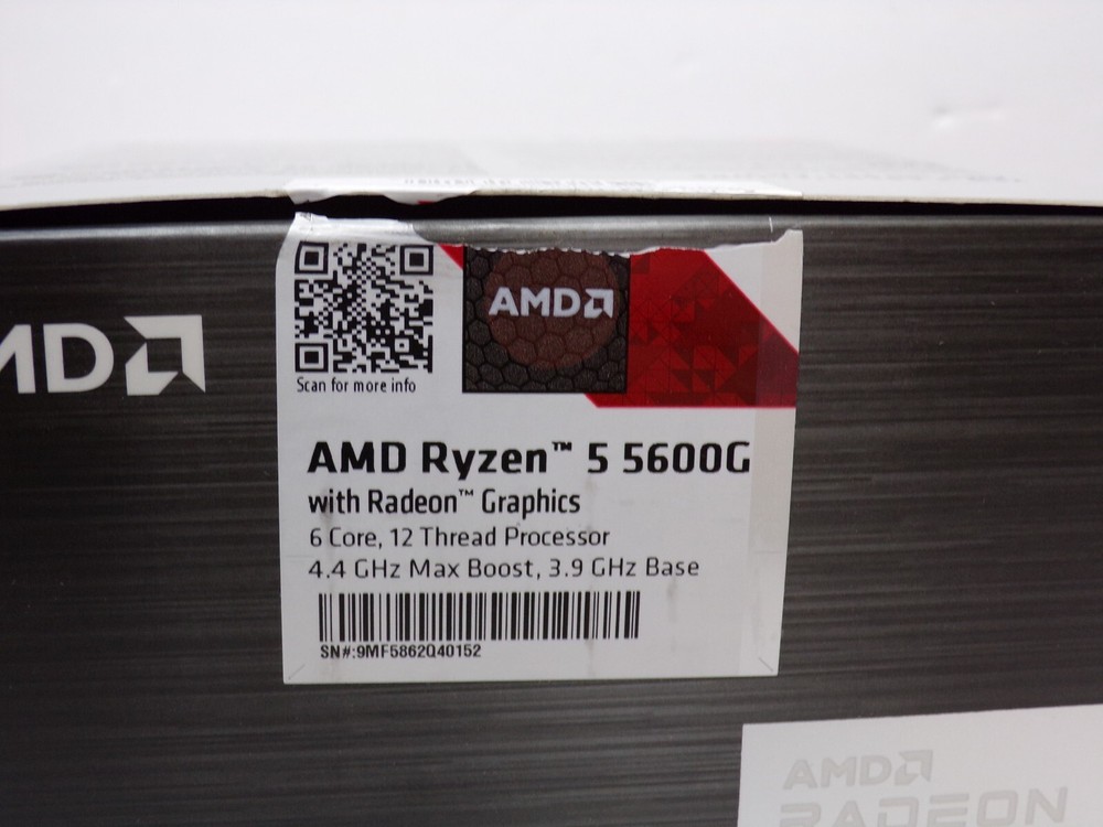 EMPTY BOX AMD Ryzen 5 5600G 5000 Series CPU Packaging - BOX ONLY 062425WT