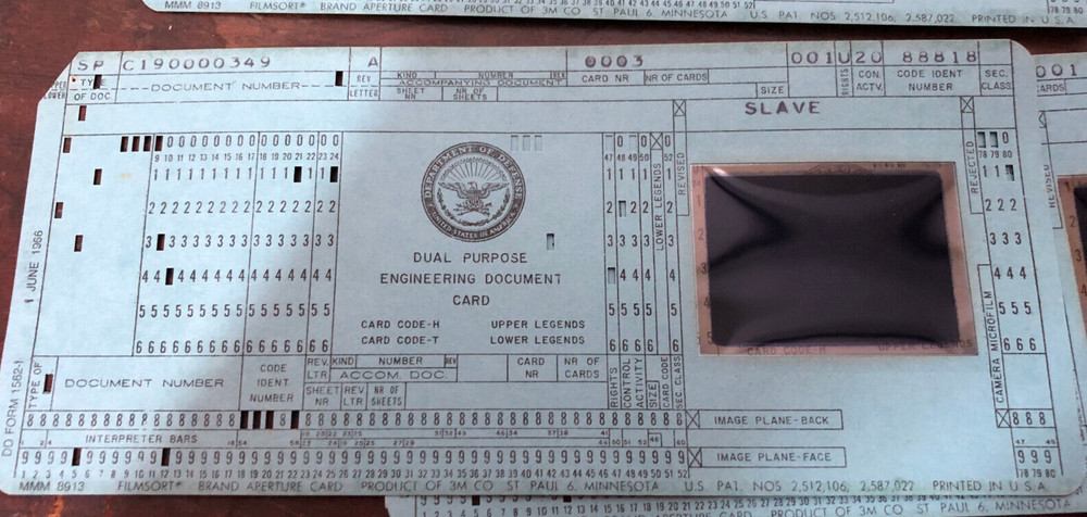 Lot of 20 Blue Data Engineering Microfiche Computer Punch Cards