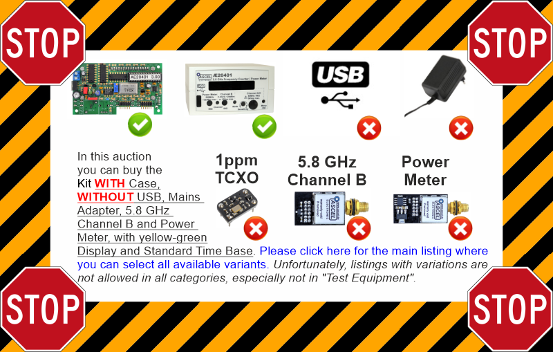 AE20401 5.8 GHz Frequency Counter / RF Power Meter / Pulse Counter Kit