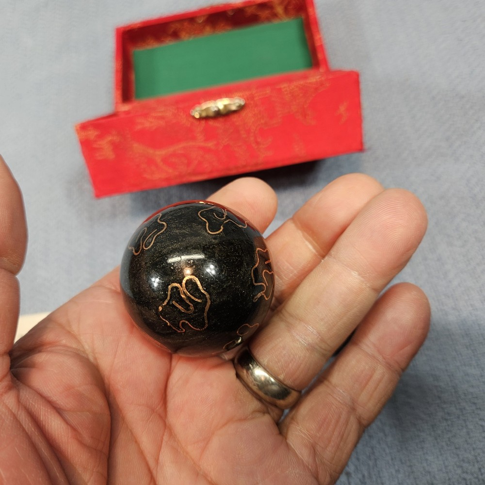 Baoding Iron Ball Direction Exercise For Stress Relief Chiming China Box manual