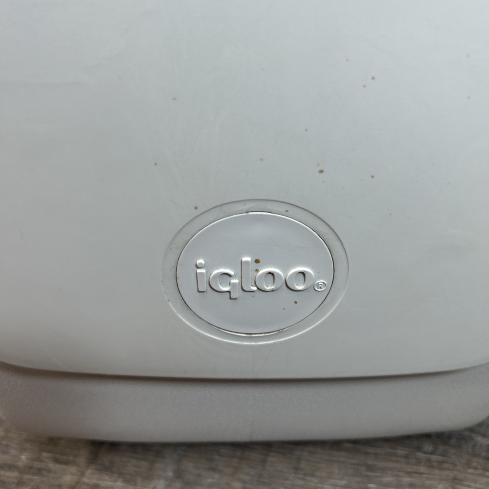 Vintage Rare Blue & White Playmate Cooler By Igloo With Push Button Open