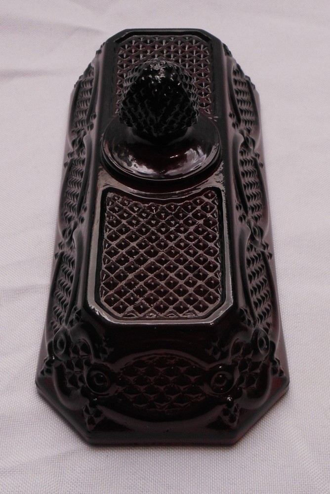 Avon Ruby Red 1876 Cape Cod Covered Butter Dish LID ONLY 6.25" Long Very Good