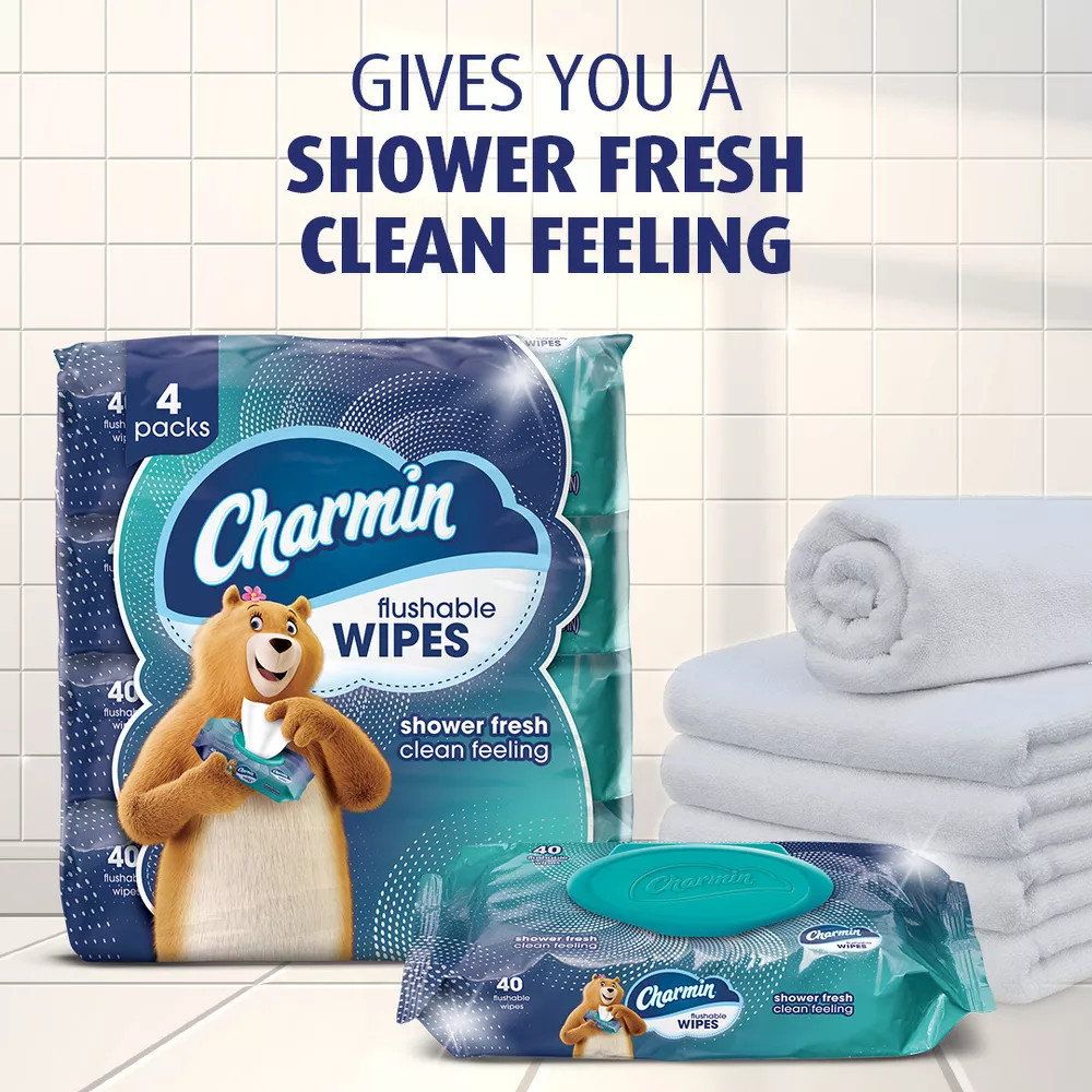 Charmin Flushable Wipes Count 8pk/40ct