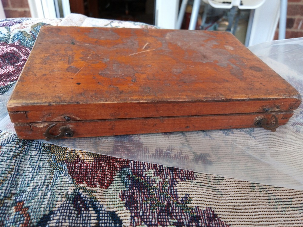 Antique Drawing Instrument Set Architect's Technical Drawing Box child size
