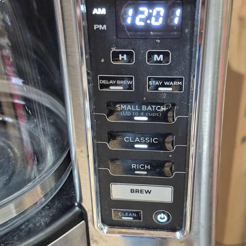 Ninja CE 250 12 Cup Programmable Black Coffee Maker Glass Carafe