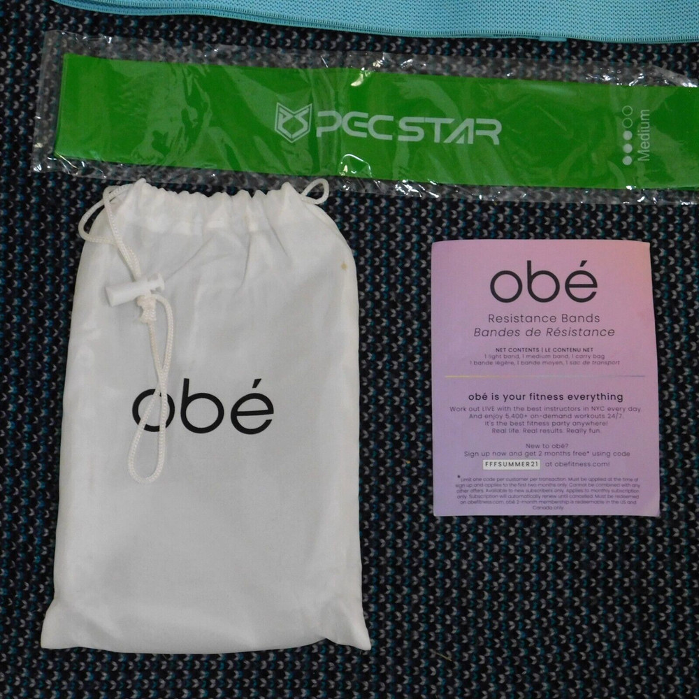 Obe Resistance Hip Bands Workout Bands & Bag Light & Medium & PecStar