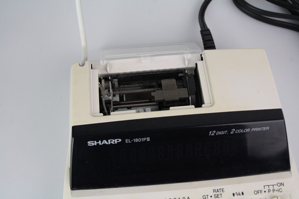 Sharp EL-1801 PIII Digit Print/Display Electronic Calculator Deluxe Desktop
