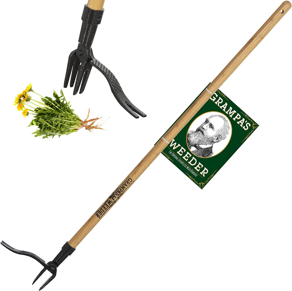 "The Authentic Stand-Up Weed Extractor Tool with Extended Handle - Crafted from
