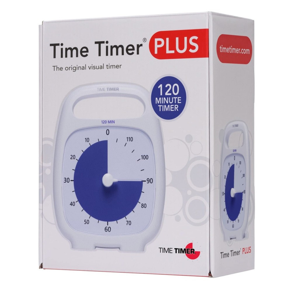 Time Timer Plus 120 Minute Visual Countdown Clock Make Time Edition with Note...