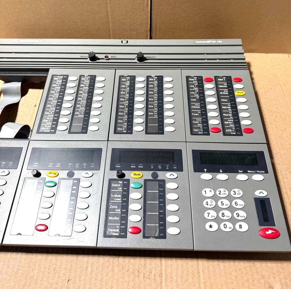 Motorola Dispatch Console L3180A Front Control Panel, Missing one Module