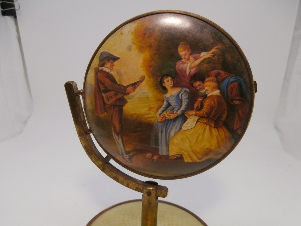 Rare Table Top Antique Folding Mirror