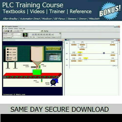 PLC TRAINER & TRAINING COURSE + SIMULATOR & Reference - FAST ACCESS & MAILED CDS