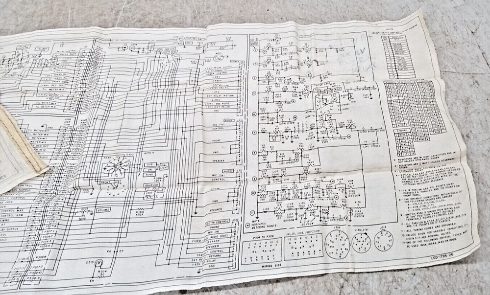 RT-67/ GRC RADIO TRANSMITTER  SCHEMATIC DIAGRAM WATERPROOF CLOTH
