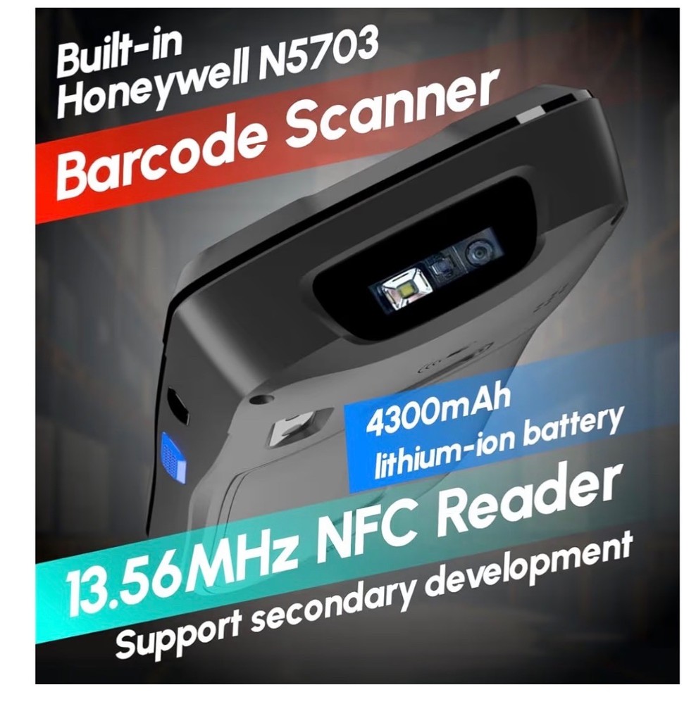 Android Barcode Scanner Built-in HW N5703 1D/2D/QR Scan Engine, NFC Reader, Rugg