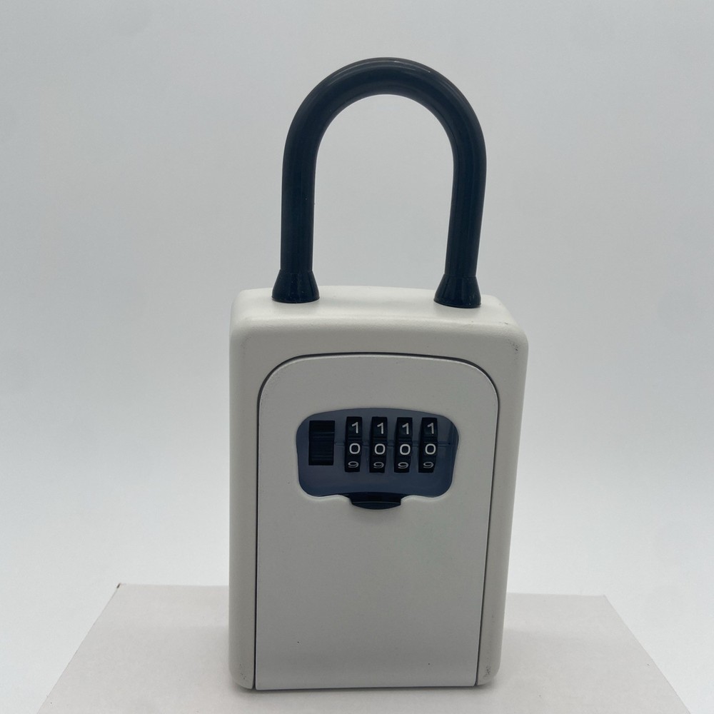 Key Storage Lock Box, Combination Lock Box, Wall Mt. (White Heavy Duty)