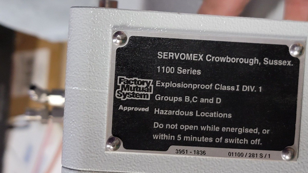 SERVOMEX PARAMAGNETIC OXYGEN 1100 SERIES TRANSDUCER UNIT TYPE 1133 USED