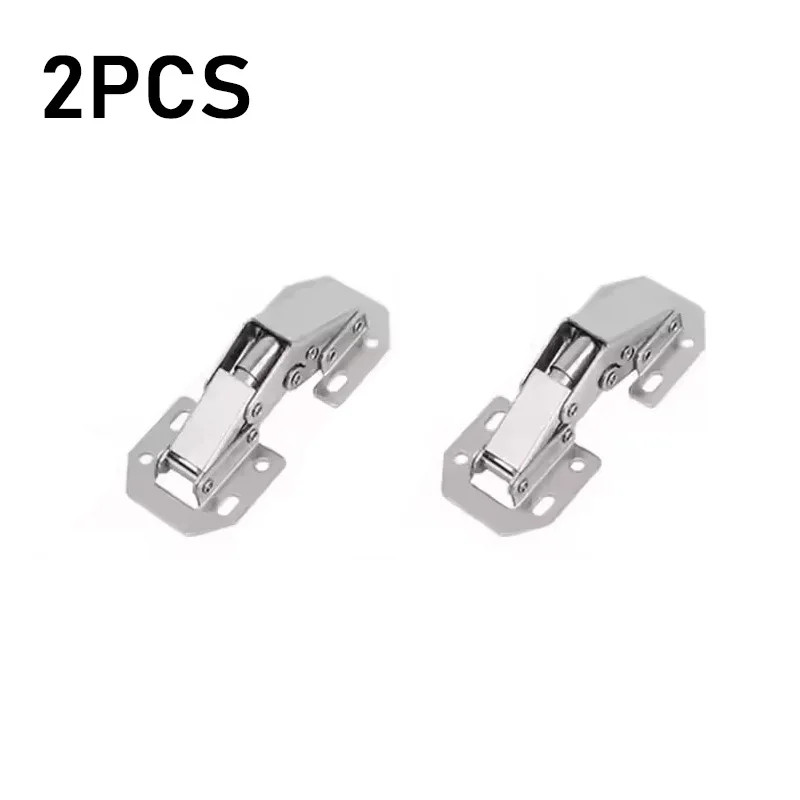 10PCS 90 Degree Cabinet Hinges No Drilling Hydraulic Buffer Hinge Cupboard Hardw