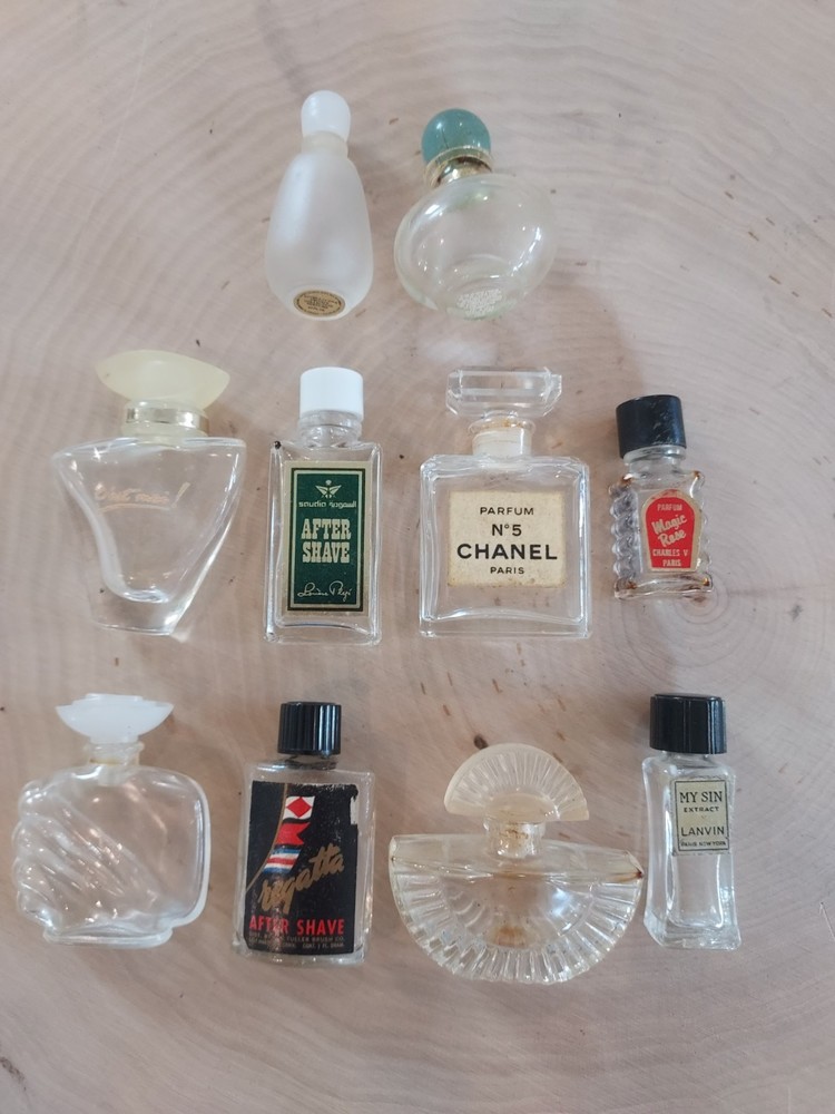 Vintage Mini Glass Perfume Bottles