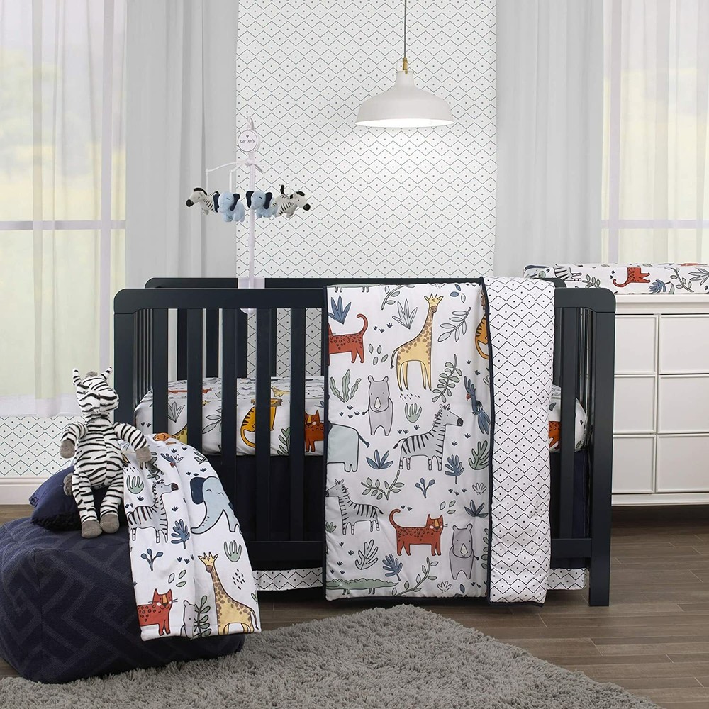 Carter's Safari Party 3-Piece Crib Bedding Set