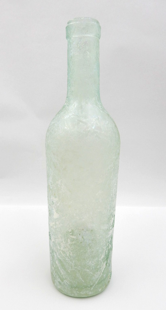 ANTIQUE 1800'S RAINBOW IRIDESCENT UNEMBOSSED PUSH UP BOTTOM BOTTLE