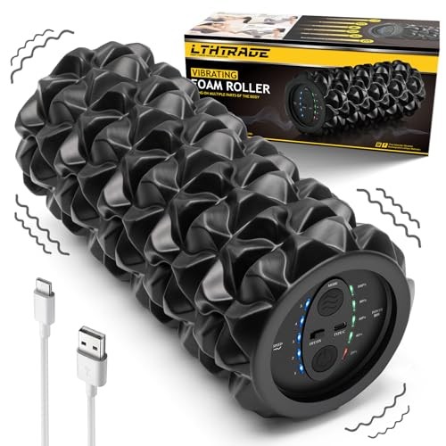 Vibrating Foam Roller, High Density Massage Roller Back Roller Foam for Black