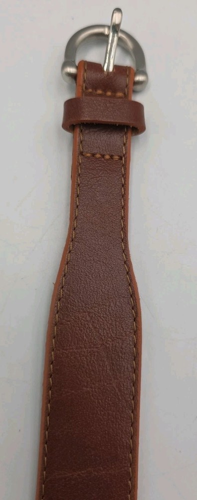 LOOP LEATHER CO. Brown Leather Womens Belt Size M 83cm