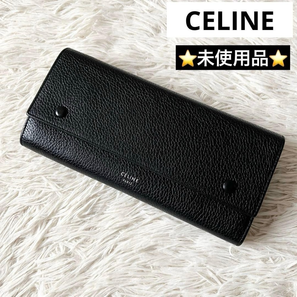 CELINE Large Flap Multi Function Long Wallet From Japan