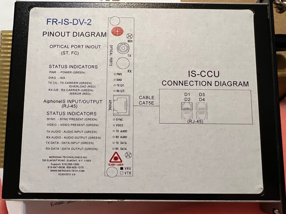 Meridian Technologies Aiphone IS system interface FR-IS-DV-2