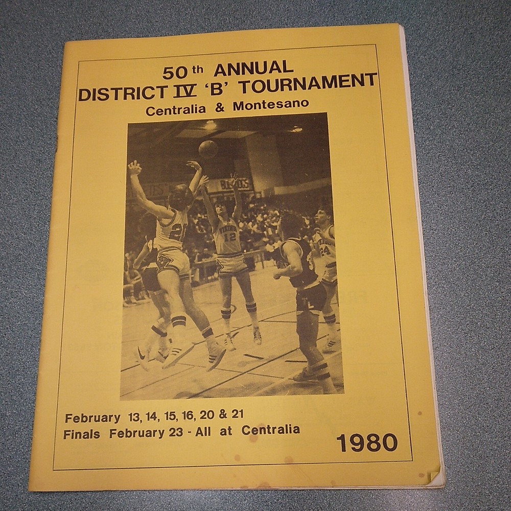 WASHINGTON District 4 B BASKETBALL TOURNAMENT PROGRAM 1980