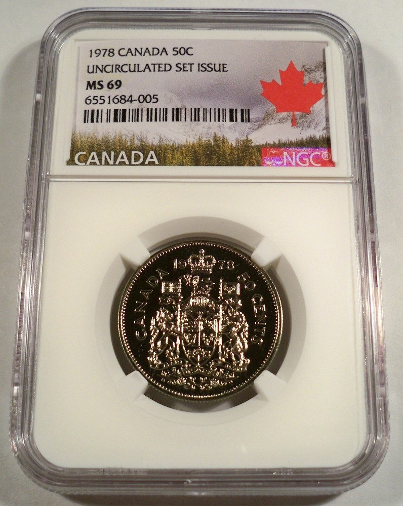 1978 CANADA NGC MS69 HALF DOLLAR 50c MS 69