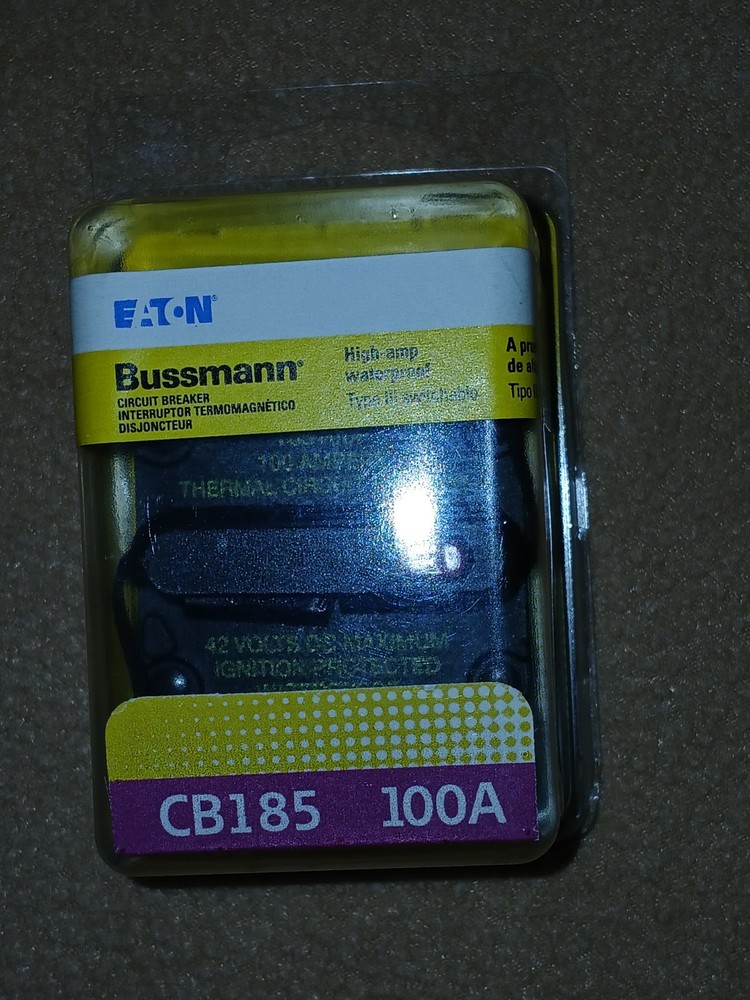 NEW Cooper Bussmann CB185 Surface Mount 100A Circuit Breaker