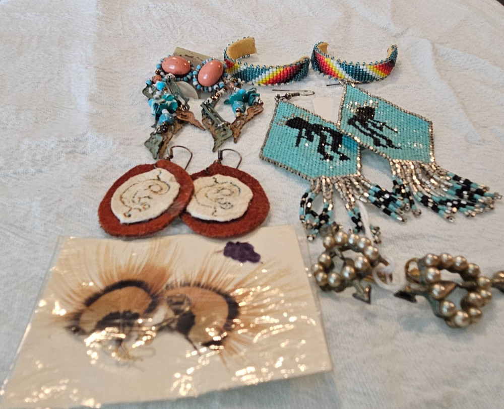 Lot (6) Pair Screw,Dangle, Clasp Back Earrings