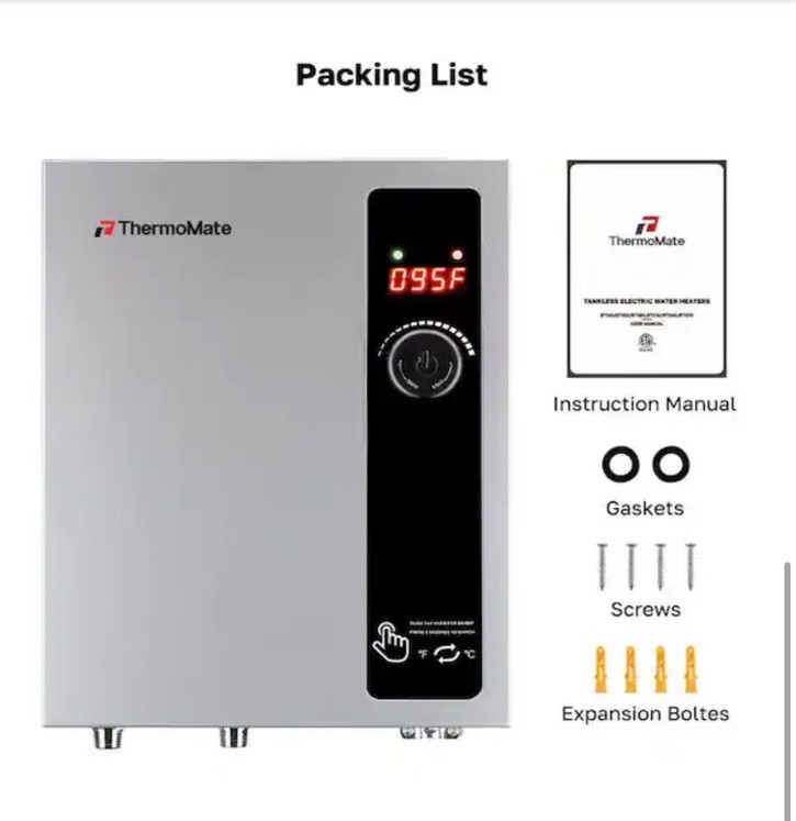 Electric Tankless Water Heater 8kW 240V On Demand – ThermoMate – Open Box