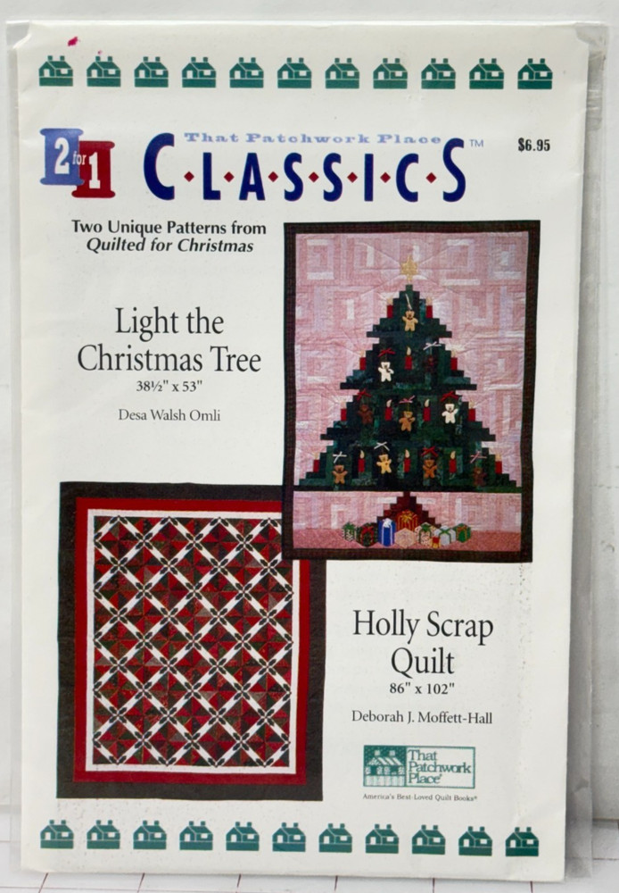 Light the Christmas Tree & Holly Scrap Quilt Pattern That Patchwork Place P123