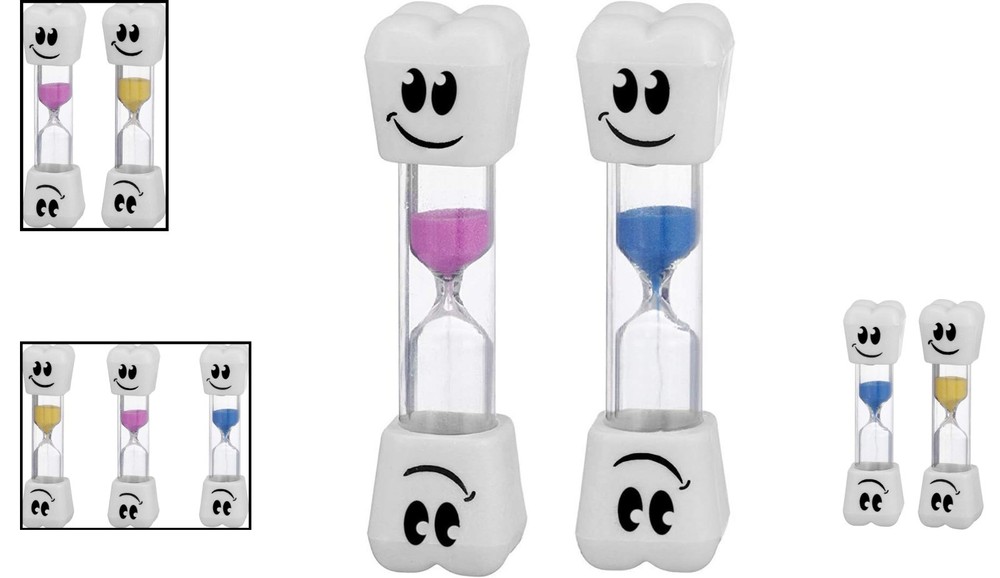 Assorted Colors 2-Minute Sand Timer Set - Playfully Boost Productivity